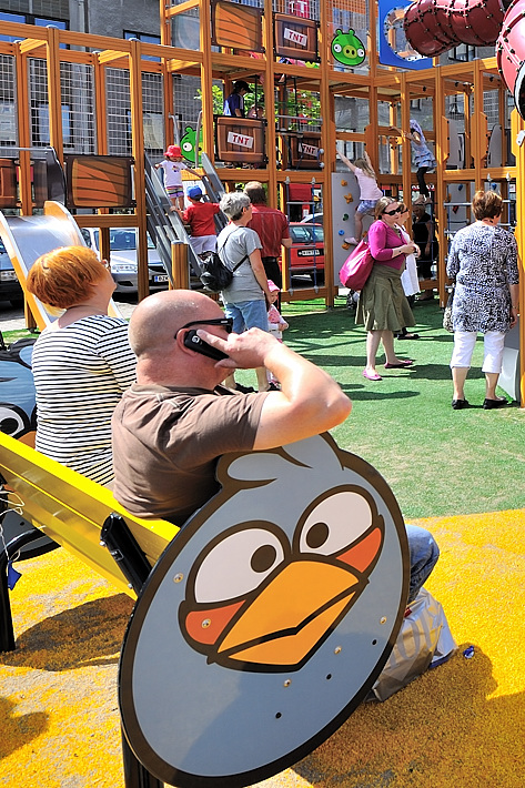 Angry Birds puisto Porin torilla